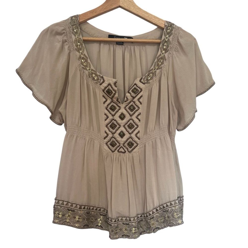 Romantic boho Y2K style top size M